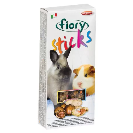 Fiory | Sticks for Dwarf Rabbits pean./haz. flavor | Rudak (2 db) nyúlaknak, mogyoró ízesítéssel - 100 g  