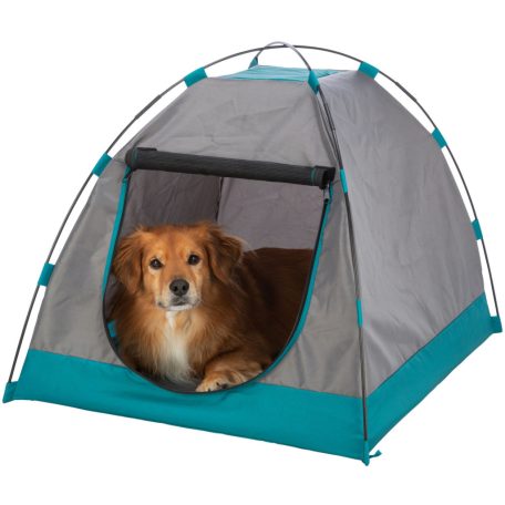 Trixie | Tent for dogs sátor (szürke/ petrolkék) kutyák részére - 80x63x65 cm
