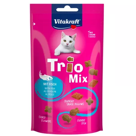 Vitakraft | Trio Mix Halal | Ropogós jutalomfalat keverék macskák részére – 60 g