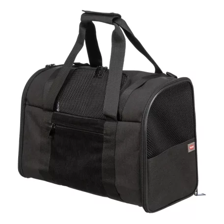 Trixie | Connor Backpack | jól szellőző hordozó-hátizsák kutyáknak – fekete/szürke, 42 × 29 × 21 cm, max. 8 kg
