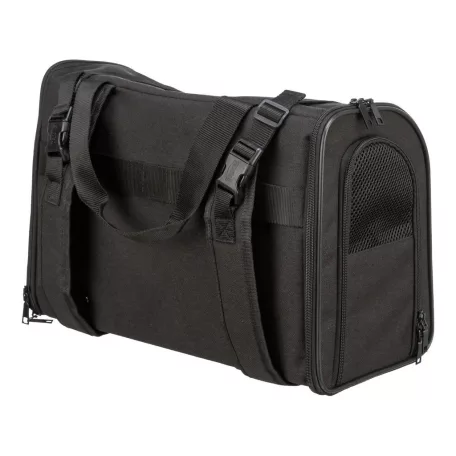 Trixie | Connor Backpack | jól szellőző hordozó-hátizsák kutyáknak – fekete/szürke, 42 × 29 × 21 cm, max. 8 kg