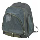 Trixie | Lyla Backpack | jól szellőző hordozó-hátizsák kutyáknak – szürke/kék, 34 × 22 × 42 cm, max. 8 kg