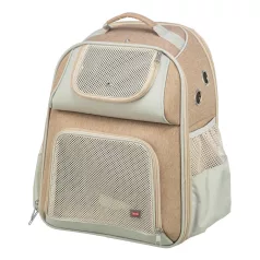   Trixie | Willow Backpack | jól szellőző hordozó-hátizsák kutyáknak – bézs/barna, 38 × 25 × 45 cm, max. 7 kg