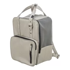   Trixie | CityStyle Backpack | jól szellőző hordozó-hátizsák kutyáknak – világosszürke, 30 × 20 × 40 cm, max. 8 kg