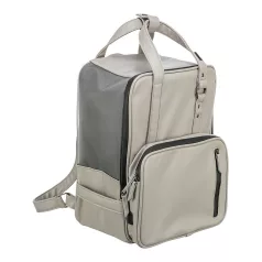   Trixie | CityStyle Backpack | jól szellőző hordozó-hátizsák kutyáknak – világosszürke, 30 × 20 × 40 cm, max. 8 kg