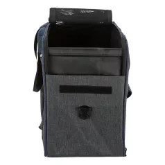   Trixie | Backpack and Carrier Tara 2 in 1 | jól szellőző hordozó-hátizsák kutyáknak – szürke/kék, 25 × 38 × 50 cm, max. 7 kg