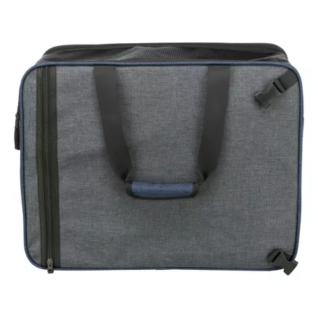 Trixie | Backpack and Carrier Tara 2 in 1 | jól szellőző hordozó-hátizsák kutyáknak – szürke/kék, 25 × 38 × 50 cm, max. 7 kg