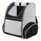Trixie | Chloe Backpack | jól szellőző hordozó-hátizsák kutyáknak – világosszürke/fekete, 39 × 43 × 27 cm, max. 8 kg