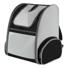 Trixie | Chloe Backpack | jól szellőző hordozó-hátizsák kutyáknak – világosszürke/fekete, 39 × 43 × 27 cm, max. 8 kg