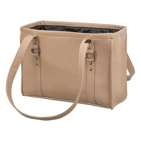 Trixie | CityStyle carrier | kényelmes, jól szellőző szállítótáska kutyáknak – cappuccino, 40 × 20 × 30 cm, max. 8 kg