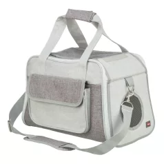   Trixie | Bag Libby | kényelmes, jól szellőző szállítótáska kutyáknak és macskáknak – szürke, 25 × 27 × 42 cm, max. 7 kg