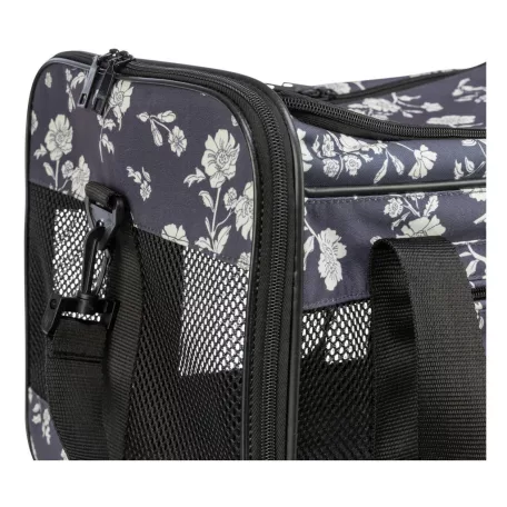 Trixie | Bag Adrina | kényelmes, jól szellőző szállítótáska kutyáknak és macskáknak – fekete, 26 × 27 × 42 cm, max. 7 kg
