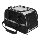 Trixie | Living & Transport Bag Valery | kényelmes, jól szellőző szállítótáska kutyáknak – fekete/szürke, 29 × 31 × 49 cm, max. 9 kg