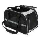 Trixie | Living & Transport Bag Valery | kényelmes, jól szellőző szállítótáska kutyáknak – fekete/szürke, 29 × 31 × 49 cm, max. 9 kg