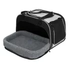 Trixie | Living & Transport Bag Valery | kényelmes, jól szellőző szállítótáska kutyáknak – fekete/szürke, 29 × 31 × 49 cm, max. 9 kg
