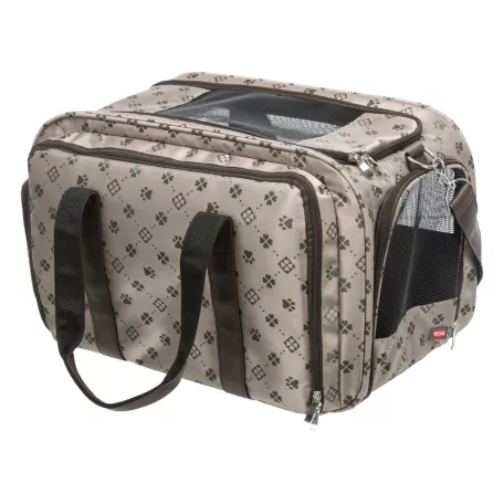 Trixie | Carrier Maxima | kényelmes, jól szellőző szállítótáska kutyáknak – bézs/barna, 33 × 32 × 54 cm, max. 8 kg