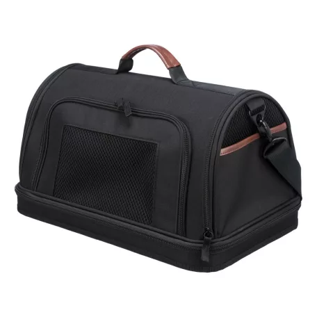 Trixie | gate airline carrier | kényelmes, jól szellőző szállítótáska kutyáknak – fekete, 28 × 25 × 45 cm, max. 7 kg