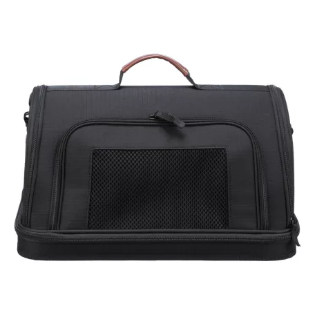 Trixie | gate airline carrier | kényelmes, jól szellőző szállítótáska kutyáknak – fekete, 28 × 25 × 45 cm, max. 7 kg