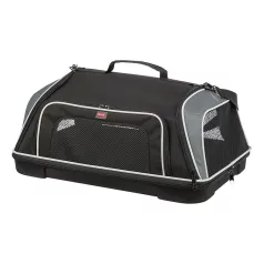   Trixie | Boarding Airline carrier | kényelmes, jól szellőző szállítótáska kutyáknak – fekete/szürke, 55 × 23 × 40 cm, max. 7 kg