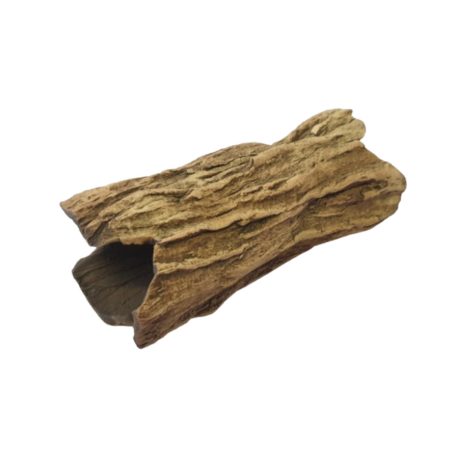 Érdes kerámia fatörzs félkéreg, dekoráció - 8x20 cm