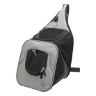 Trixie | Savina Front Carrier | kényelmes, jól szellőző szállítótáska kutyáknak – fekete/szürke, 30 × 33 × 26 cm, max. 10 kg