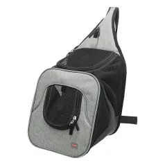   Trixie | Savina Front Carrier | kényelmes, jól szellőző szállítótáska kutyáknak – fekete/szürke, 30 × 33 × 26 cm, max. 10 kg