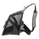Trixie | Savina Front Carrier | kényelmes, jól szellőző szállítótáska kutyáknak – fekete/szürke, 30 × 33 × 26 cm, max. 10 kg