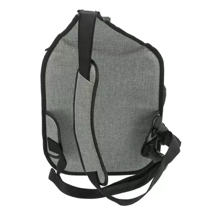 Trixie | Savina Front Carrier | kényelmes, jól szellőző szállítótáska kutyáknak – fekete/szürke, 30 × 33 × 26 cm, max. 10 kg