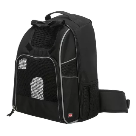 Trixie | William Backpack | jól szellőző hordozó-hátizsák kutyáknak – fekete, 33 × 43 × 23 cm, max. 30 kg