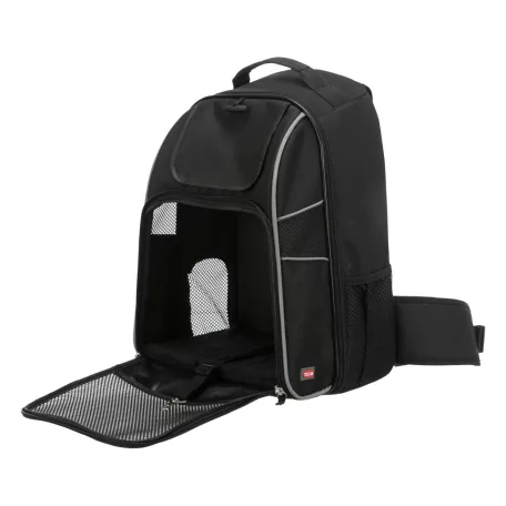 Trixie | William Backpack | jól szellőző hordozó-hátizsák kutyáknak – fekete, 33 × 43 × 23 cm, max. 30 kg