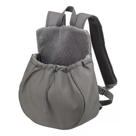 Trixie | Molly front carrier | kényelmes, jól szellőző szállítótáska kutyáknak – szürke, 25 × 38 × 17 cm, max. 4 kg