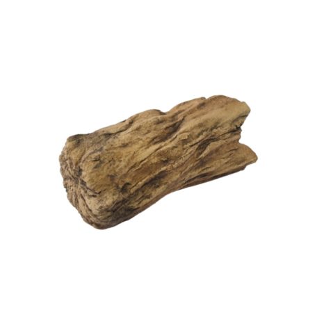 Érdes kerámia fatörzs egy oldalon zárt, dekoráció L -  9x15 cm