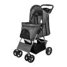 Trixie | Buggy | kényelmes, összecsukható kutyakocsi – szürke, 47 × 100 × 80 cm, max. 15 kg