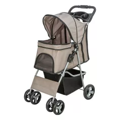   Trixie | Buggy | kényelmes, összecsukható kutyakocsi – tópszín, 47 × 100 × 80 cm, max. 15 kg