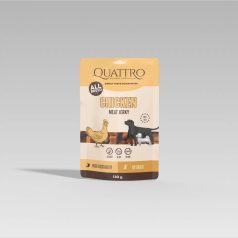   QUATTRO Meat Jerky Jutalomfalat Felnőtt Kutyáknak - Csirkehús Filék 130 g