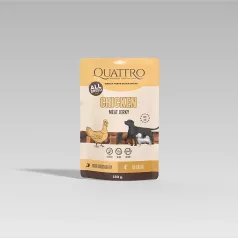   QUATTRO Meat Jerky Jutalomfalat Felnőtt Kutyáknak - Csirkehús Filék 130 g