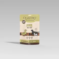   QUATTRO Meat Jerky Jutalomfalat Felnőtt Kutyáknak - Kacsaprotein Szelet 130 g