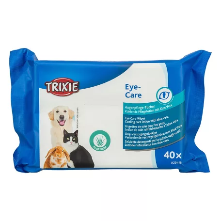 Trixie | eye care wipes | kíméletes ápolókendő kisállatoknak – 40 db