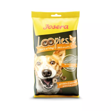 Josera Loopies with Poultry | Ropogós baromfihúsos jutalomfalat kutyáknak – 150 g