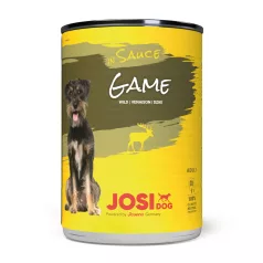   JosiDog Game in Sauce | Vadhúsos nedves eledel szószban kutyáknak – 415 g