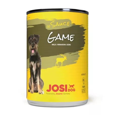 JosiDog Game in Sauce | Vadhúsos nedves eledel szószban kutyáknak – 415 g