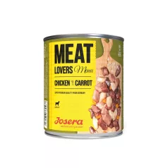   Josera Meat Lovers Menu Chicken with Carrot | Teljes értékű csirkés nedvestáp répával felnőtt kutyáknak – 400 g