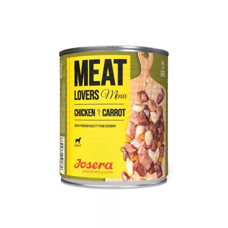 Josera Meat Lovers Menu Chicken with Carrot | Teljes értékű csirkés nedvestáp répával felnőtt kutyáknak – 400 g