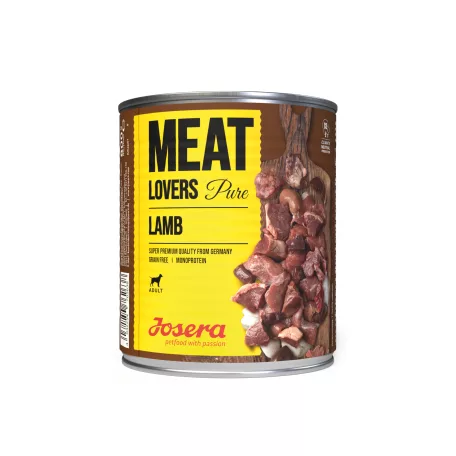 Josera Meat Lovers Pure Lamb | Teljes értékű bárányhúsos nedvestáp felnőtt kutyáknak – 400 g