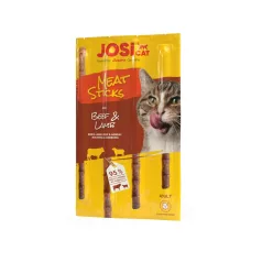   JosiCat Meat Sticks Beef & Lamb | Marhás és bárányos húspálcika jutalomfalat macskáknak – 35 g
