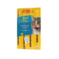   JosiCat Meat Sticks Salmon & Trout | Lazacos és pisztrángos húspálcika jutalomfalat macskáknak – 35 g