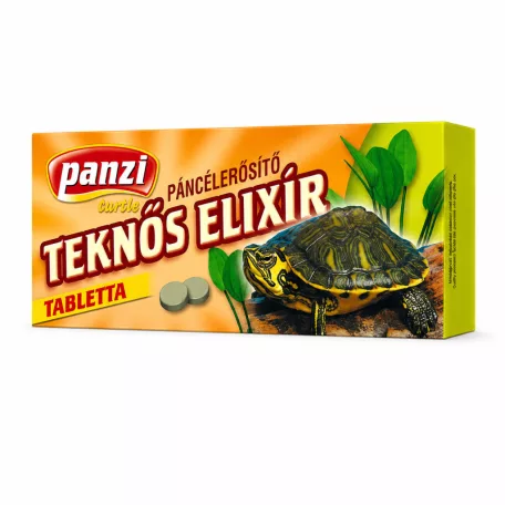 Panzi | Teknős Elixír | Páncélerősítő és csontképző tabletta vízi és szárazföldi teknősöknek – 10 db