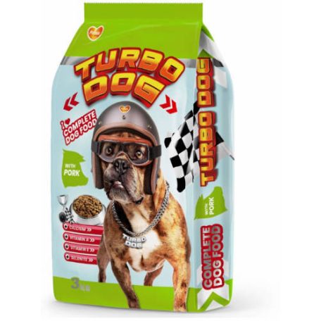 Turbo Dog | Adult Pork (sertés) száraztáp - Felnőtt kutyák részére - 3kg