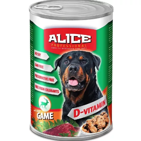 alicePROFESSIONAL | Felnőtt kutyáknak | Konzerv | Vad - 1240 g