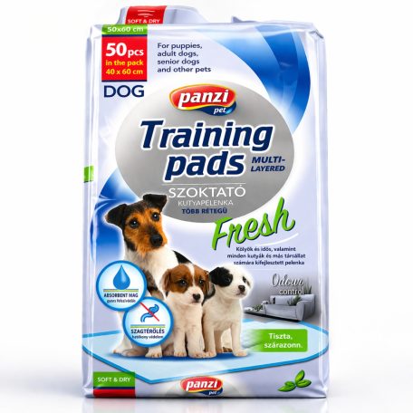 Panzi | Helyhez szoktató (Fresh) - kutyapelenka 40x60cm - 50db